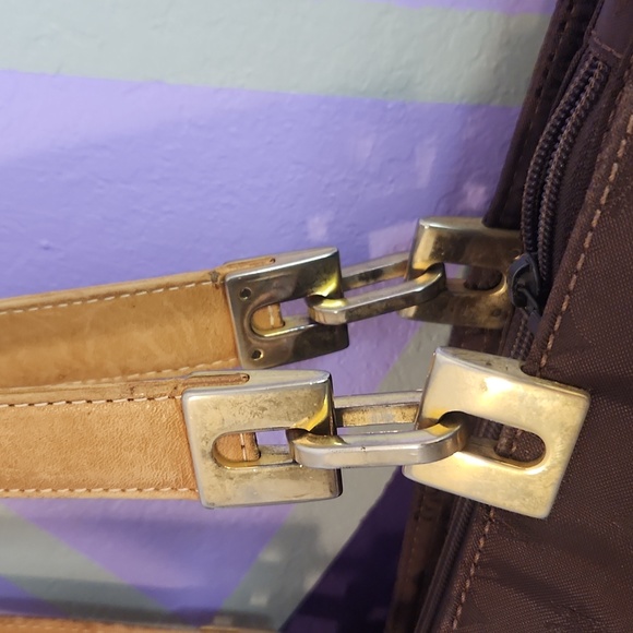 MCM Brown Monogram Nylon Zip Tote - Picture 8 of 15